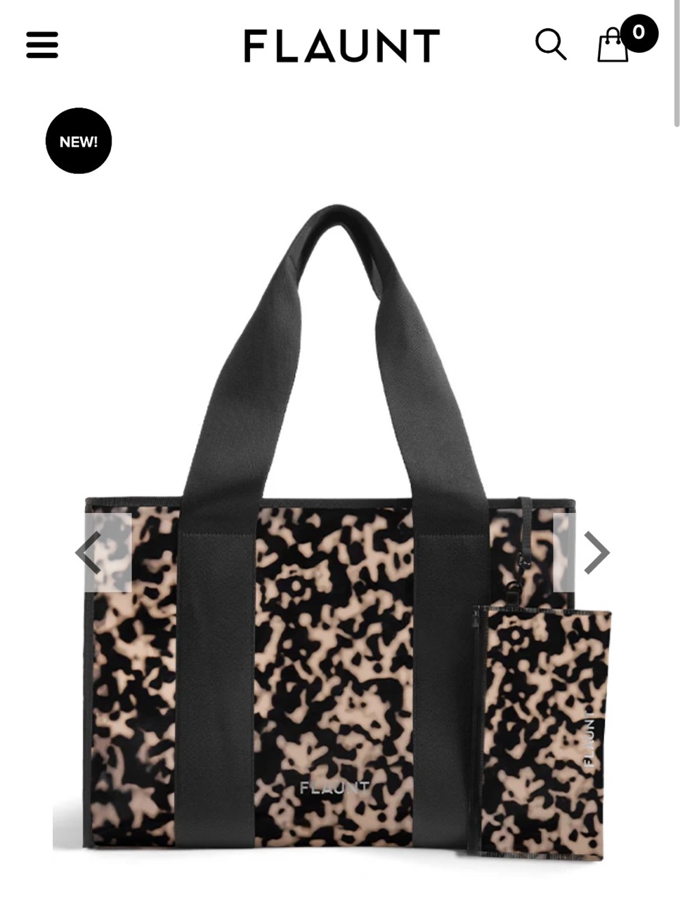 Flawnt Clear Leopard-Print Tote Bag with Black Straps